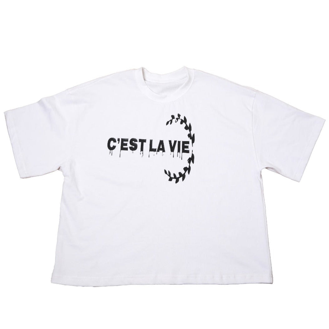 white Boxy Unisex oversized Clv T-shirt will be available next month.